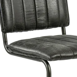 Straluma Vintage eetkamerstoel dark grey met gunmetal frame></noscript> Eetkamerstoelen
