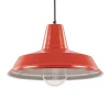 Straluma Vintage hanglamp rood met wit en zwart snoer> Woonkamerlampen|Tienerkamerlampen