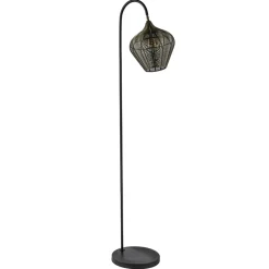 Straluma Vloerlamp Alvaro antiek brons + mat zwart> Draadlampen|Light and Living