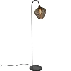 Straluma Vloerlamp Alvaro antiek brons + mat zwart> Draadlampen|Light and Living