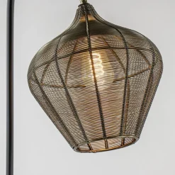 Straluma Vloerlamp Alvaro antiek brons + mat zwart></noscript> Draadlampen|Light and Living