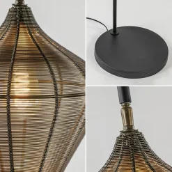 Straluma Vloerlamp Alvaro antiek brons + mat zwart></noscript> Draadlampen|Light and Living