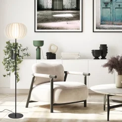 Straluma Vloerlamp Arena zwart/kap wit><noscript><img width=