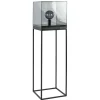 Straluma Vloerlamp Askjer kubus zwart/smoke glas> Light and Living|Halverlichting