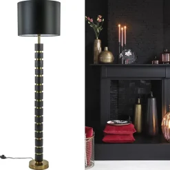 Straluma Vloerlamp Azoyu zwart/brons exclusief kap><noscript><img width=