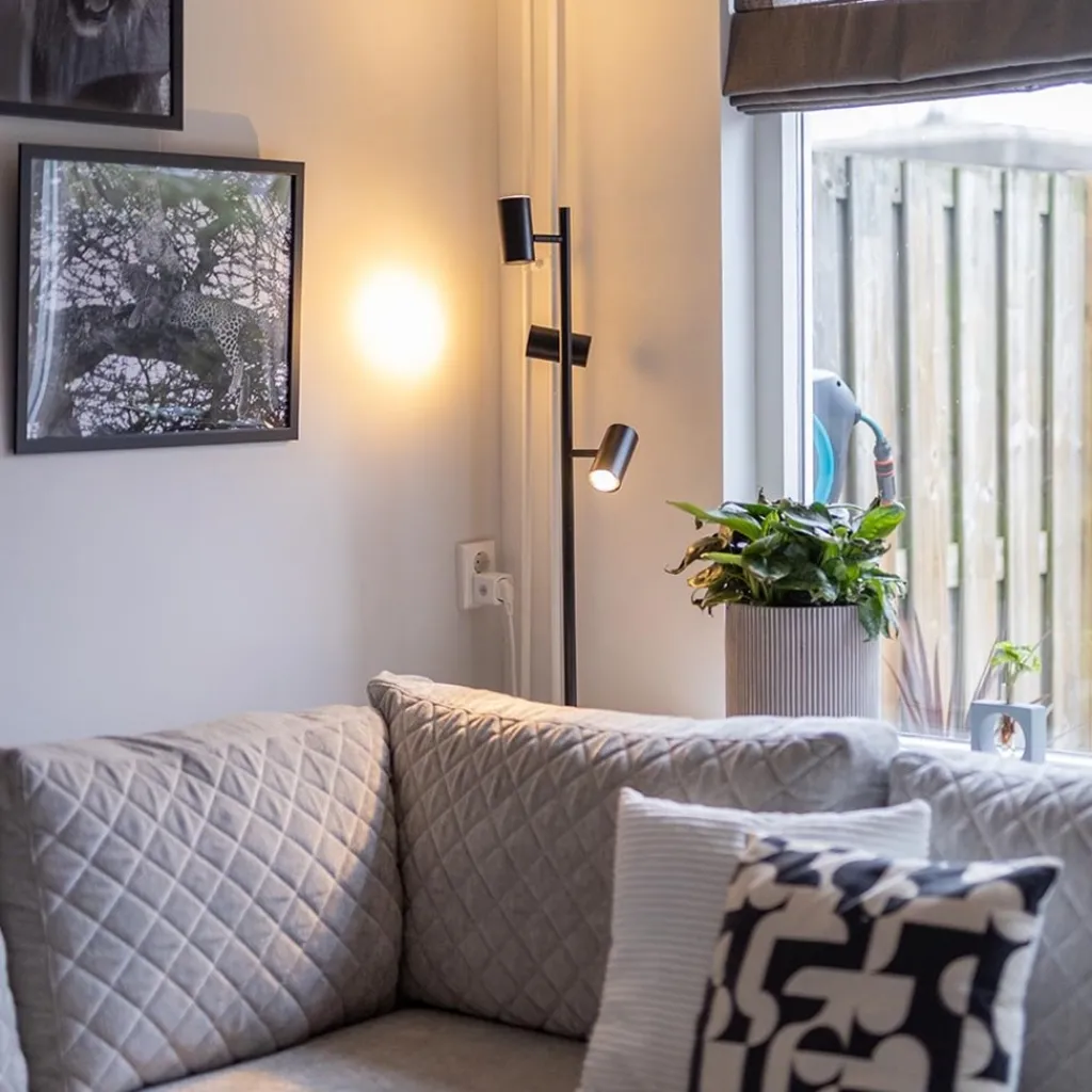 Straluma Vloerlamp Burgos 3L spot zwart 3-st dim> Vloerlampen|Leeslampen