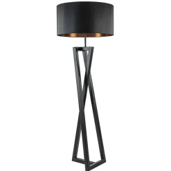 Straluma Vloerlamp Calitri zwart EXCL. KAP> Vloerlampen|Lampenvoeten