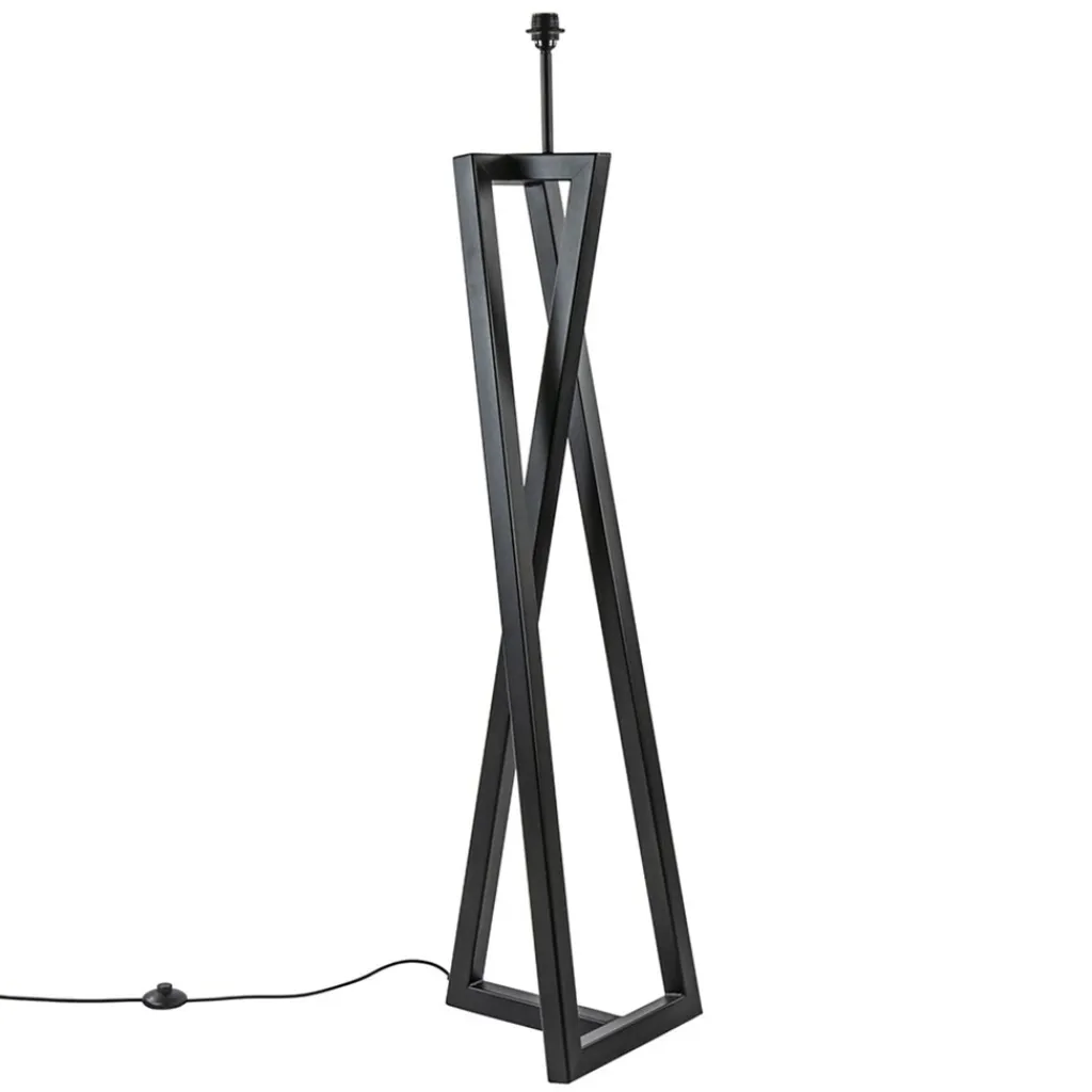 Straluma Vloerlamp Calitri zwart EXCL. KAP> Vloerlampen|Lampenvoeten