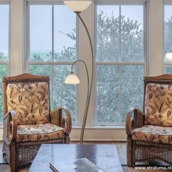 Straluma Vloerlamp Capri brons/Glas></noscript> Leeslampen|Uplighters