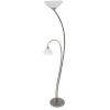Straluma Vloerlamp Capri staal/glas met leeslamp> Leeslampen|Uplighters