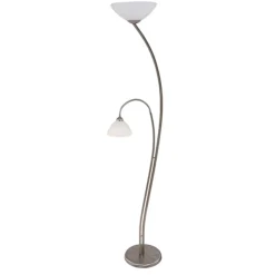 Straluma Vloerlamp Capri staal/glas met leeslamp> Leeslampen|Uplighters