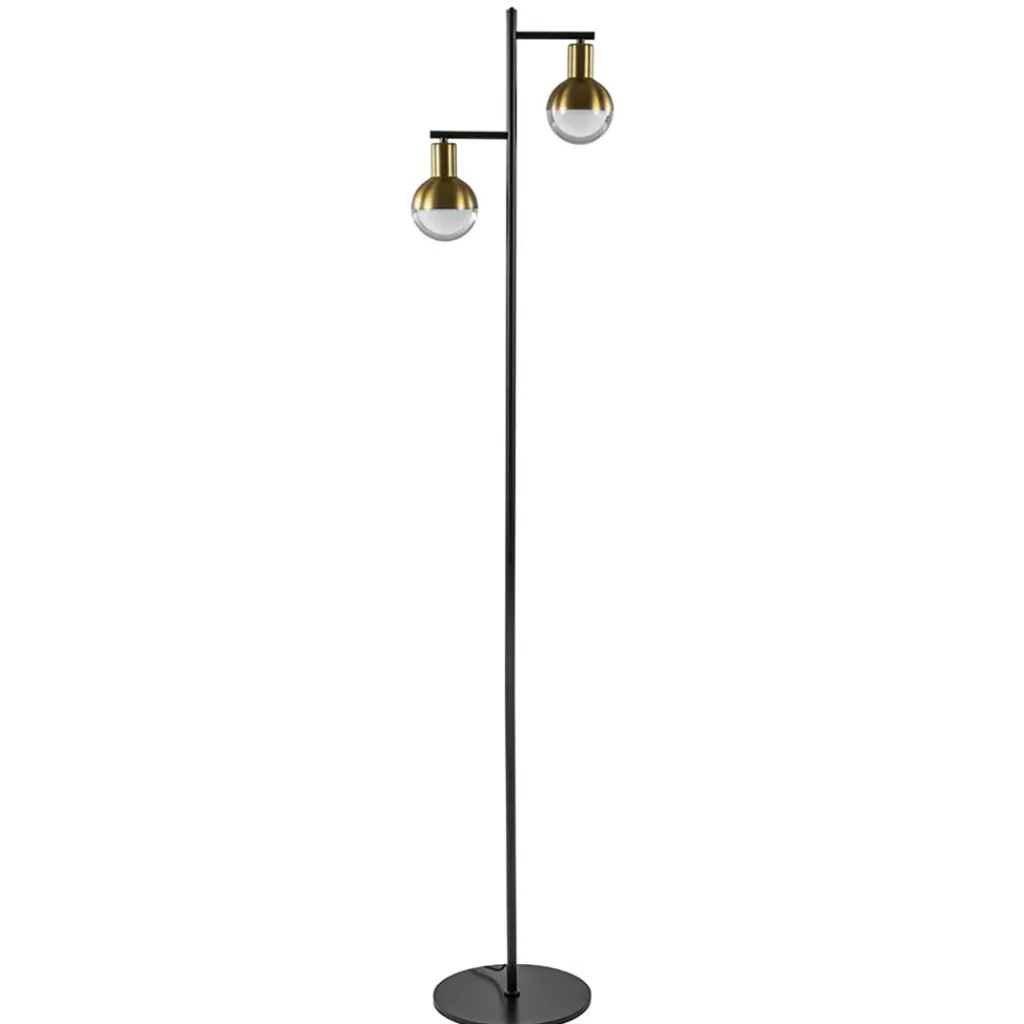 Straluma Vloerlamp Drop 2 zwart/matgoud> Vloerlampen|Retro Verlichting