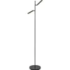Straluma Vloerlamp Flute 2L zwart/brons 2xpushdim dtw> Vloerlampen|Leeslampen