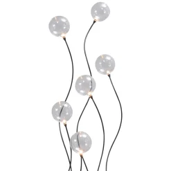 Straluma Vloerlamp Gio zwart + bolglas helder> Vloerlampen|LED Vloerlampen