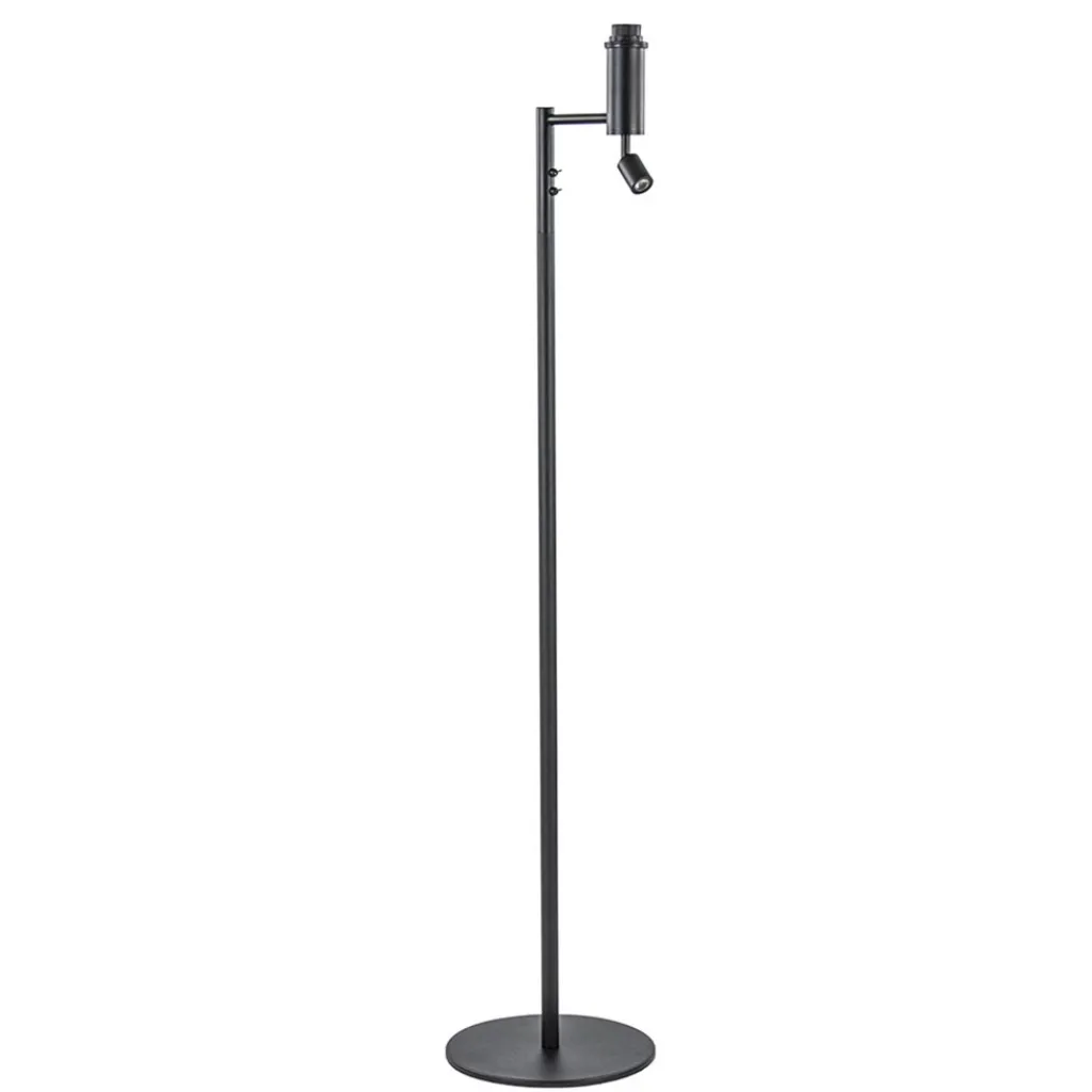 Straluma Vloerlamp Havana + leesspot zwart z/kap> Vloerlampen|Lampenvoeten