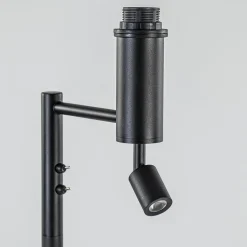 Straluma Vloerlamp Havana + leesspot zwart z/kap> Vloerlampen|Lampenvoeten