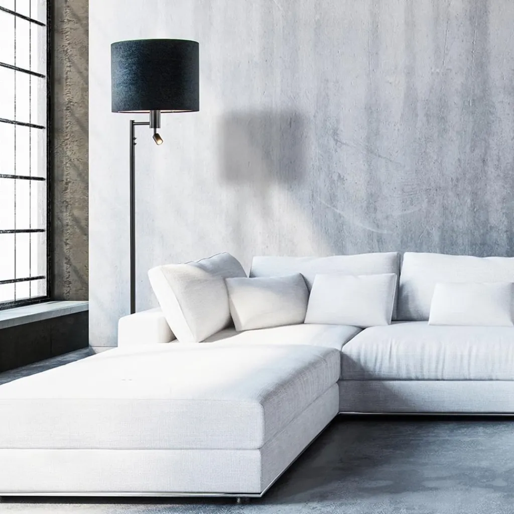 Straluma Vloerlamp Havana + leesspot zwart z/kap> Vloerlampen|Lampenvoeten