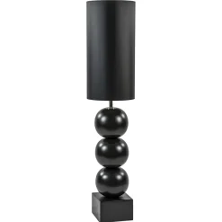 Straluma Vloerlamp hotel chic zwart met kap zwart/goud> Schemerlampen|Woonkamerlampen