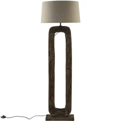 Straluma Vloerlamp Kelafo hout chocolade bruin exclusief kap><noscript><img width=