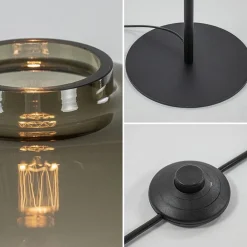 Straluma Vloerlamp Lett zwart/smoke glas><noscript><img width=