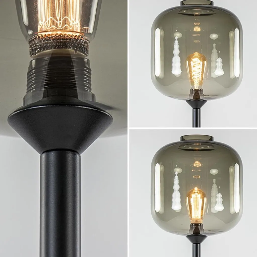 Straluma Vloerlamp Lett zwart/smoke glas> Vloerlampen|Design Verlichting