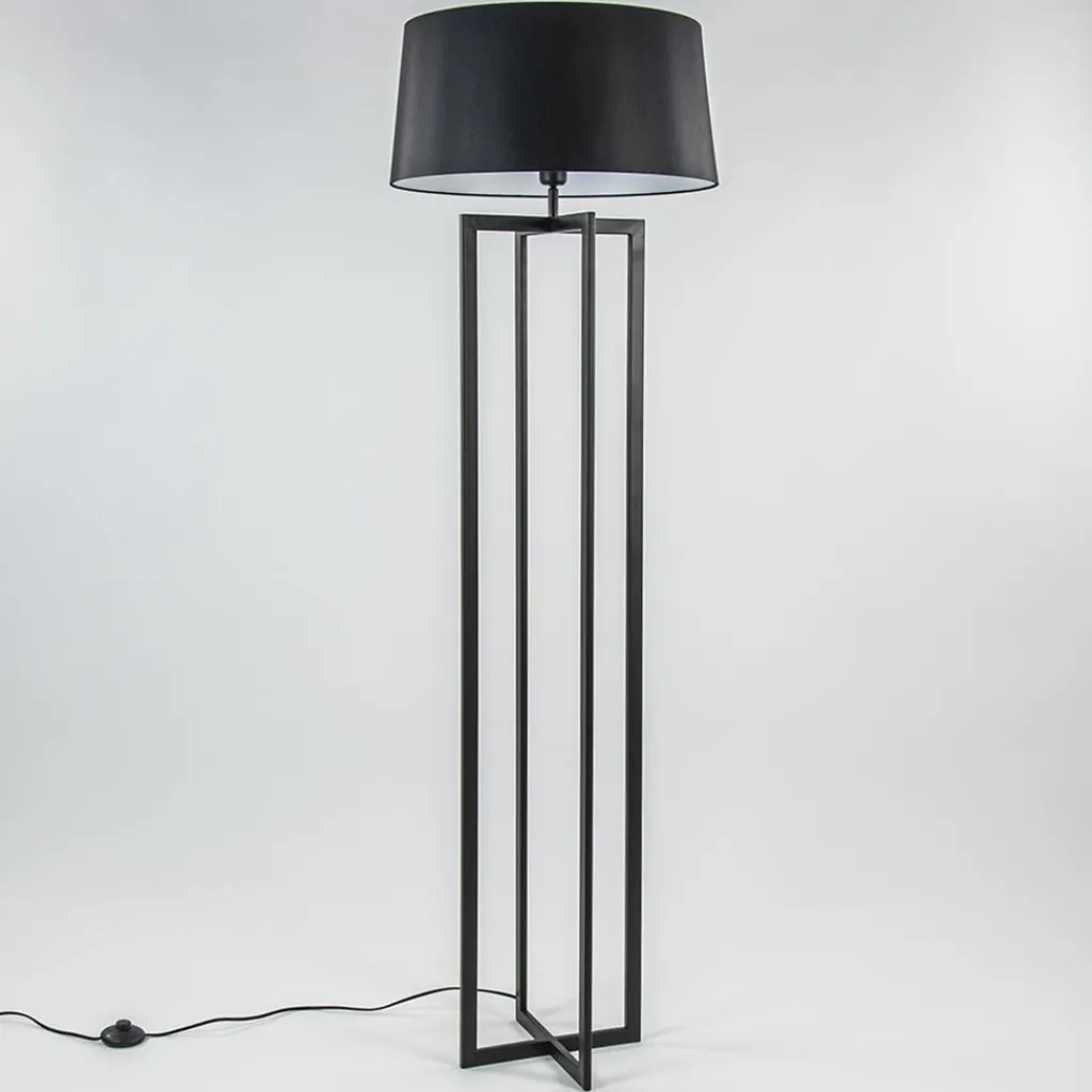 Straluma Vloerlamp Mace frame zwart exclusief kap> Vloerlampen|Lampenvoeten