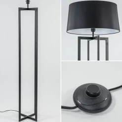 Straluma Vloerlamp Mace frame zwart exclusief kap><noscript><img width=