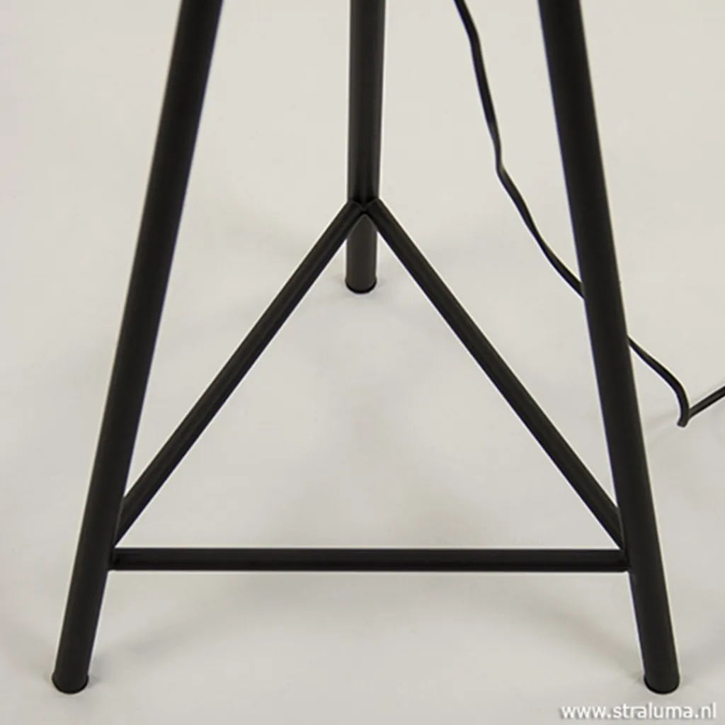 Straluma Vloerlamp oud-brons zwart kooi> Light and Living|Kooilampen