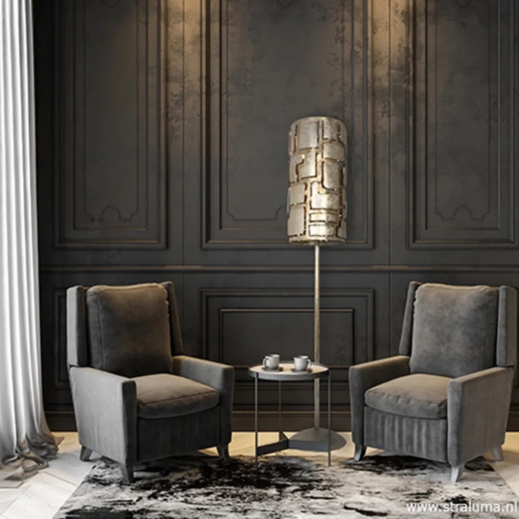 Straluma Vloerlamp Pablo oud zilver> Woonkamerlampen|Slaapkamerlampen