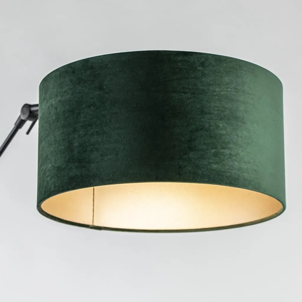 Straluma Vloerlamp Prestige Chic zwart/kap groen> Booglampen|Schemerlampen