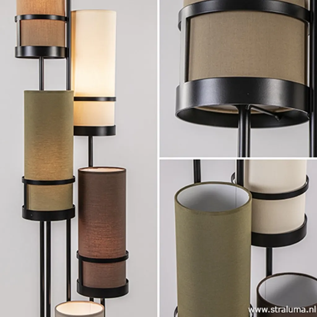 Straluma Vloerlamp Sixt 6l multicolor bruin> Woonkamerlampen|Slaapkamerlampen