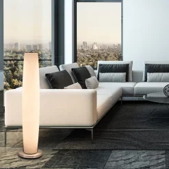 Straluma Vloerlamp Terra nikkel/wit glas dtw><noscript><img width=