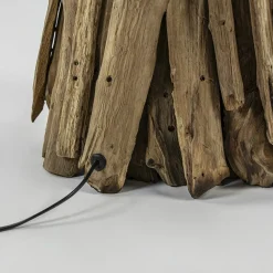 Straluma Vloerlamp/lampvoet Margret hout naturel excl kap><noscript><img width=