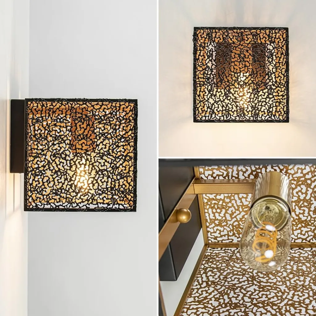 Straluma Wandlamp Avola zwart/goud> Wandlampen|Scandinavische Verlichting