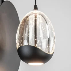 Straluma Wandlamp Black Egg zwart/helder glas><noscript><img width=