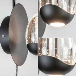 Straluma Wandlamp Black Egg zwart/helder glas><noscript><img width=