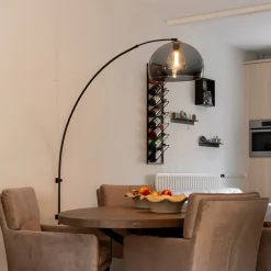 Straluma Wandlamp boog met smoke plexibol kap></noscript> Booglampen|Woonkamerlampen