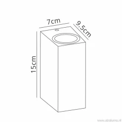 Straluma Wandlamp buiten antraciet up+down IP54><noscript><img width=