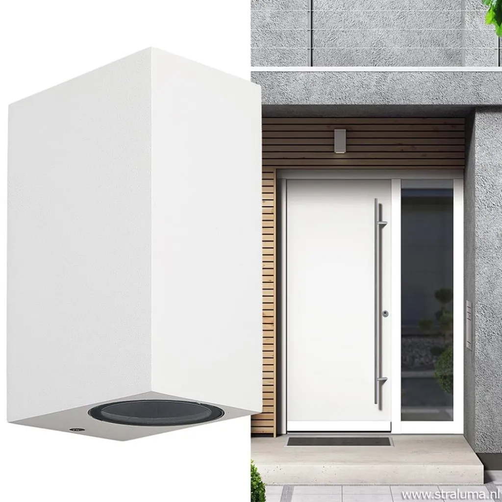 Straluma Wandlamp buiten wit up+down IP54> Wandlampen|Buitenlampen