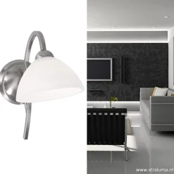 Straluma Wandlamp Capri staal/glas slaapkamer><noscript><img width=