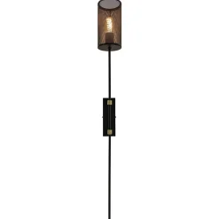 Straluma Wandlamp cilinder zwart/goud XL></noscript> Wandlampen|Industriële Verlichting
