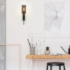 Straluma Wandlamp cilinder zwart/goud S></noscript> Wandlampen|Industriële Verlichting