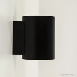 Straluma Wandlamp cilinder zwart/goud> Woonkamerlampen|Slaapkamerlampen