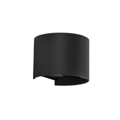 Straluma Wandlamp Davos afgerond zwart IP54 2700k> Wandlampen|Buitenlampen