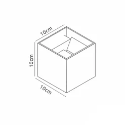 Straluma Wandlamp Davos kubus zwart IP54 2700k><noscript><img width=