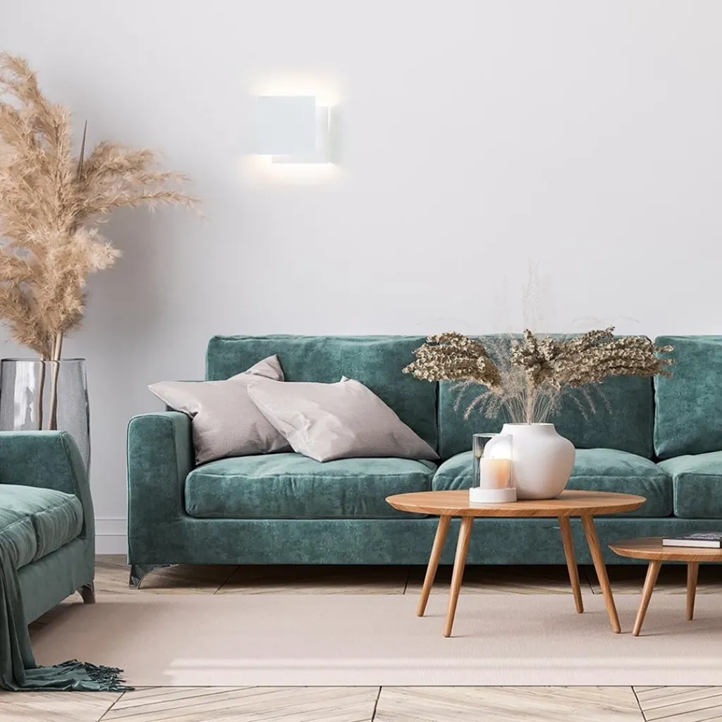 Straluma Wandlamp double square wit metaal> Eetkamerverlichting|Wandlampen