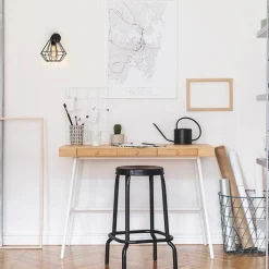 Straluma Wandlamp draadkorf zwart></noscript> Wandlampen|Draadlampen