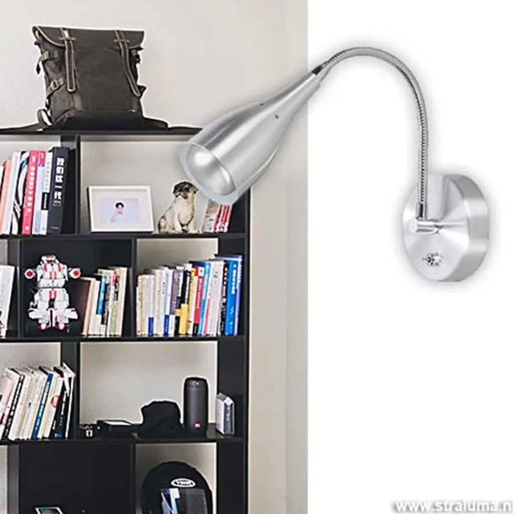 Straluma Wandlamp Elite aluminium strak modern> Bedlampjes|Kinderlampen