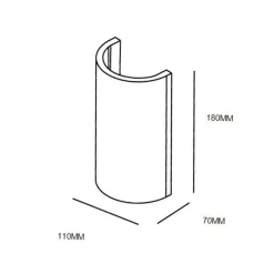 Straluma Wandlamp gips halve koker G9><noscript><img width=