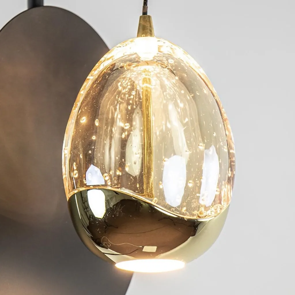 Straluma Wandlamp Golden Egg zwart/goud> Klassieke Verlichting|Woonkamerlampen
